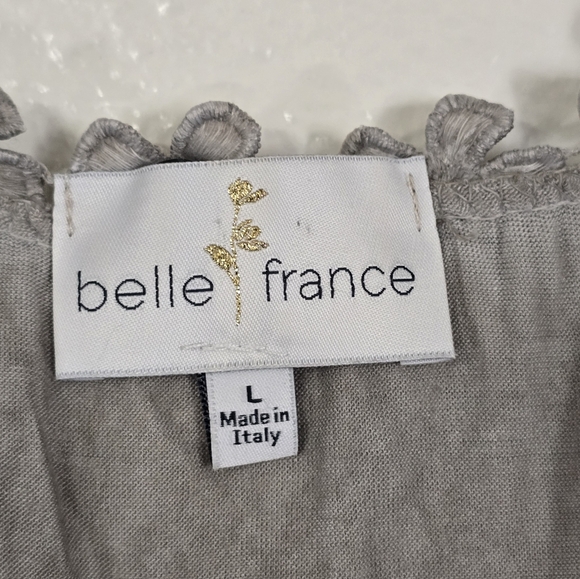 BELLE FRANCE Italian Silk Top Large L Bohemian Fairy Whimsigoth Festival - Picture 5 of 8